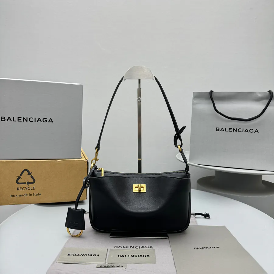 Rodeo Black Calfskin Shoulder Bag