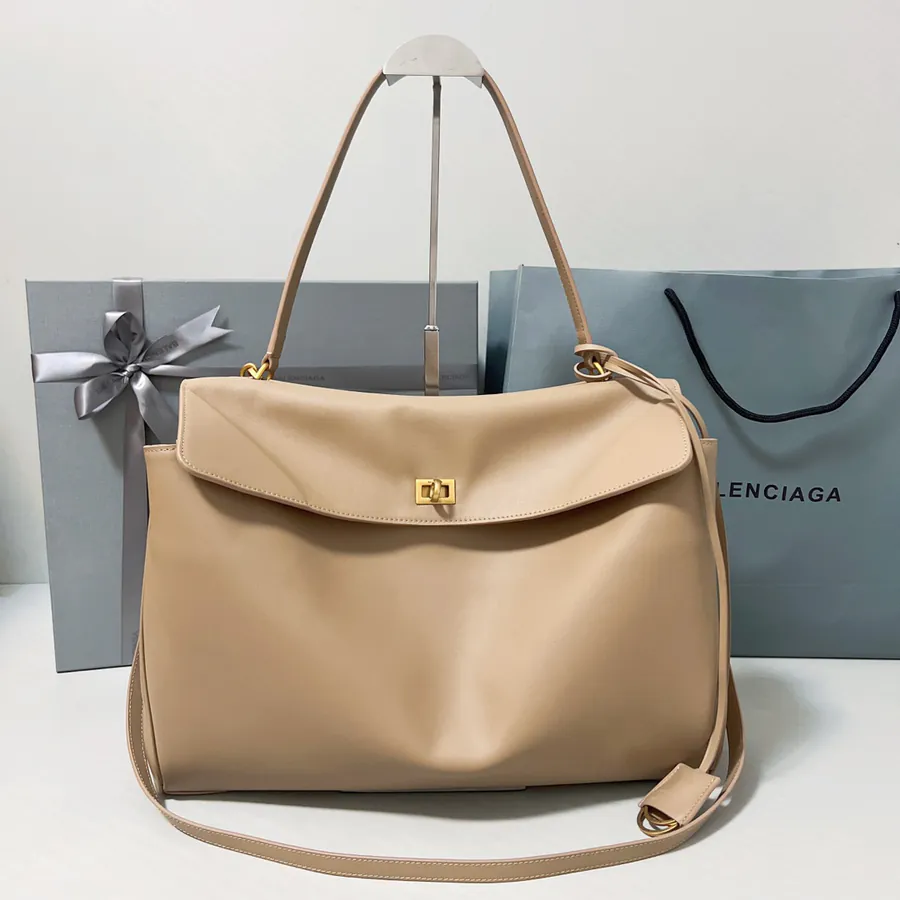Baleenica Rodeo Luxury Bucket Bag with Grained Calfskin