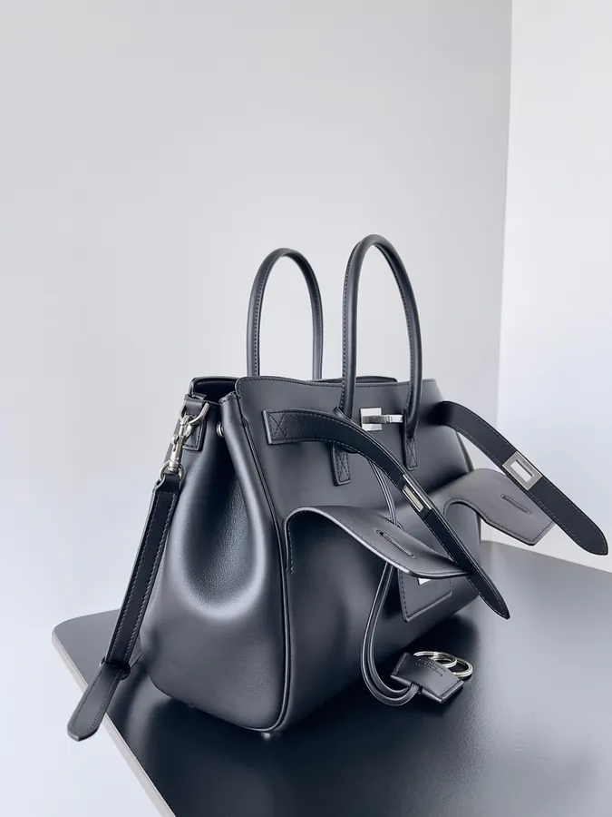 Baleenca Bel Air Large Bucket Bag with Square Lock Detail