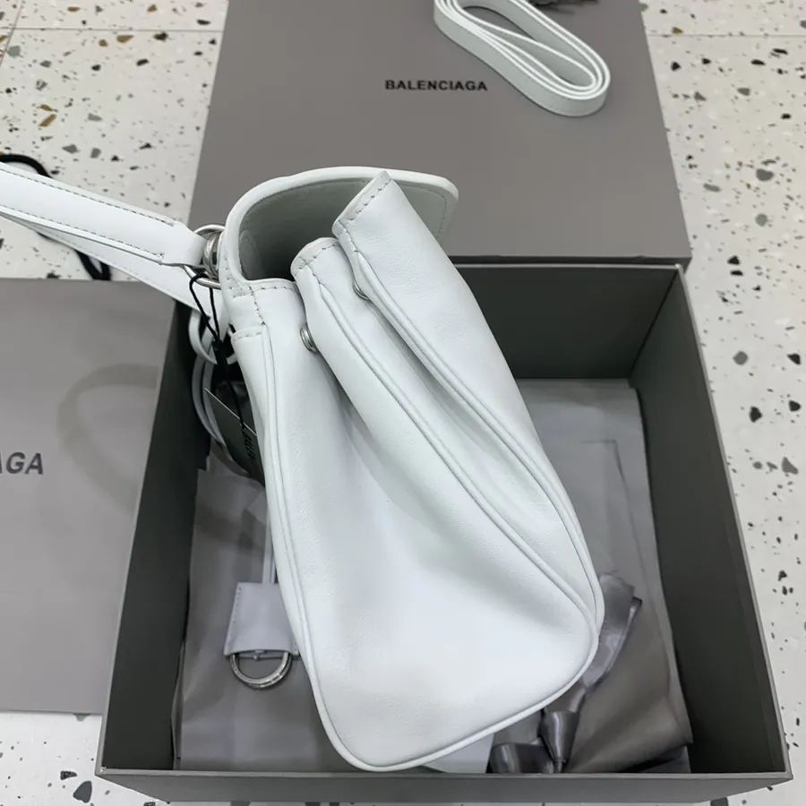 Baleenica Rodeo Bag Small White Silver Buckle
