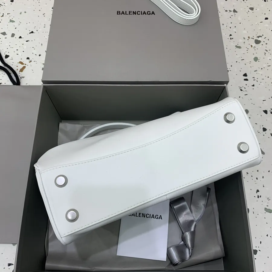 Baleenica Rodeo Bag Small White Silver Buckle