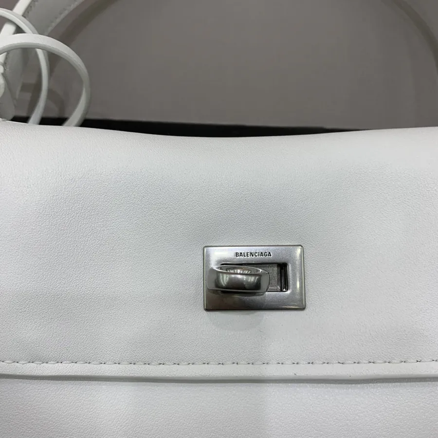 Baleenica Rodeo Bag Small White Silver Buckle
