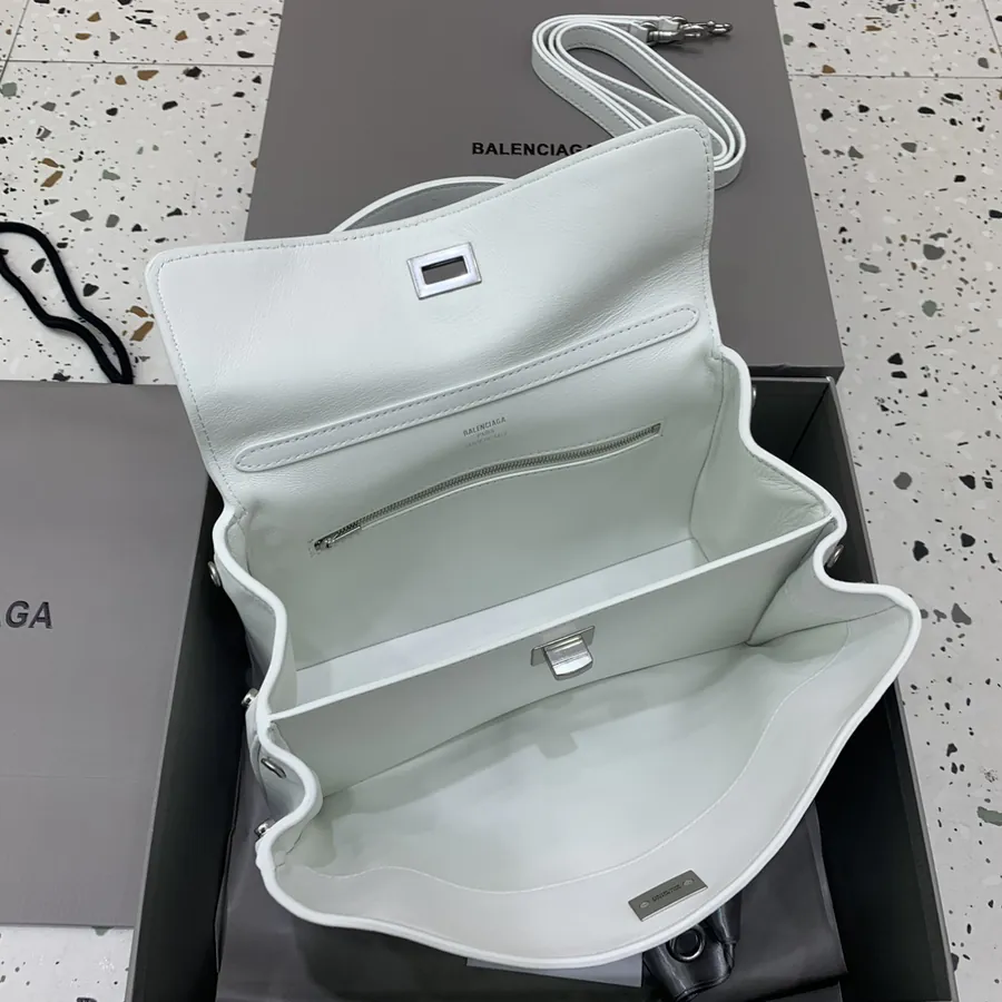 Baleenica Rodeo Bag Small White Silver Buckle