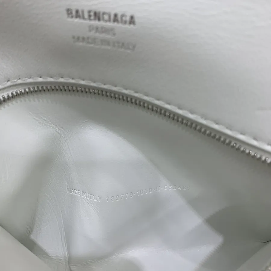 Baleenica Rodeo Bag Small White Silver Buckle