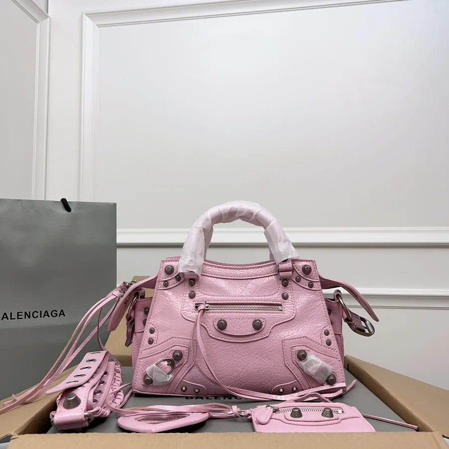 Balencia NEO CAGOLE Motorcycle Tote in Rose Pink