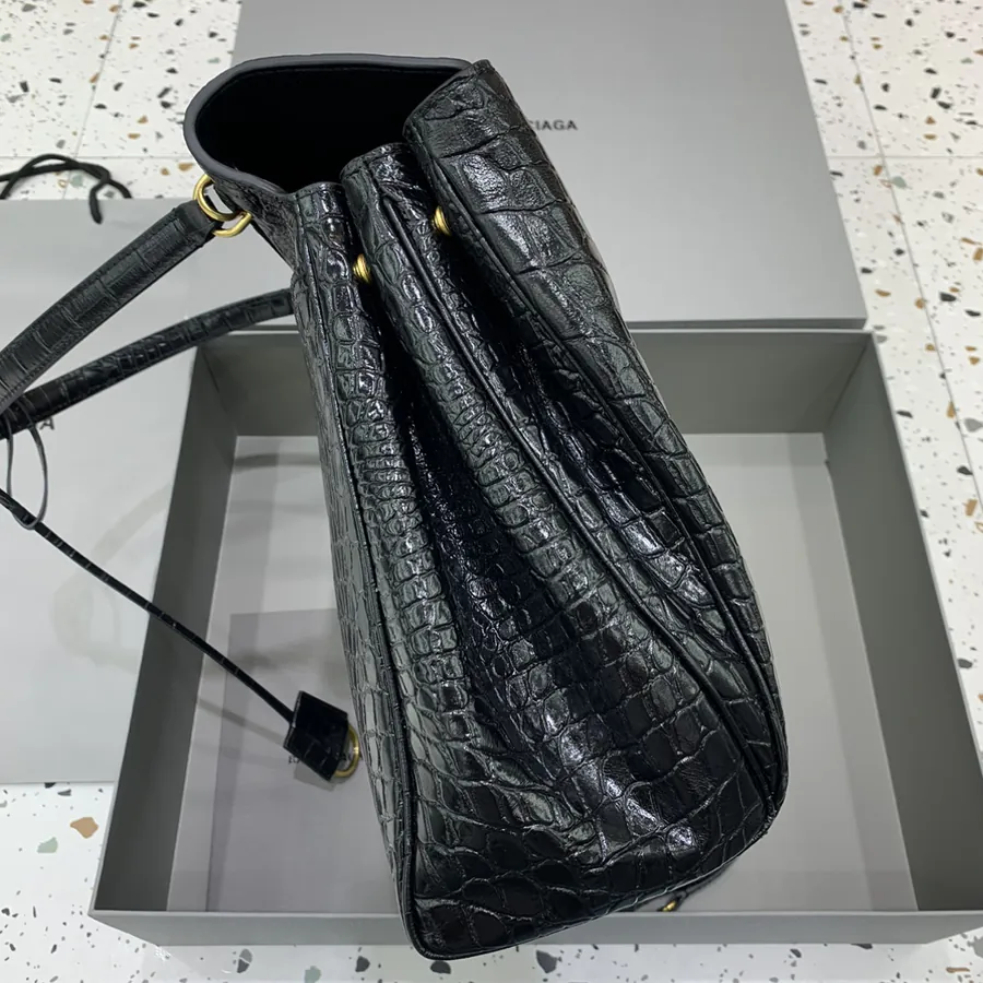 Baleanciaɡ Rodéo Bag Large Grained Calfskin