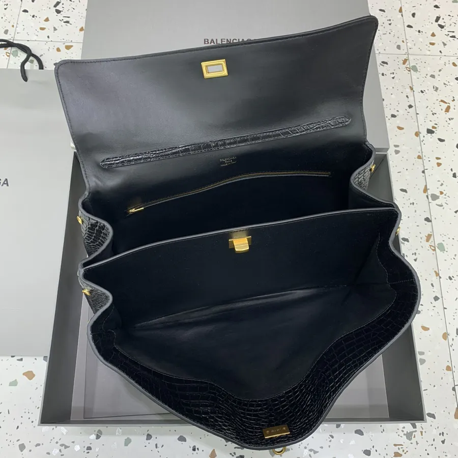 Baleanciaɡ Rodéo Bag Large Grained Calfskin