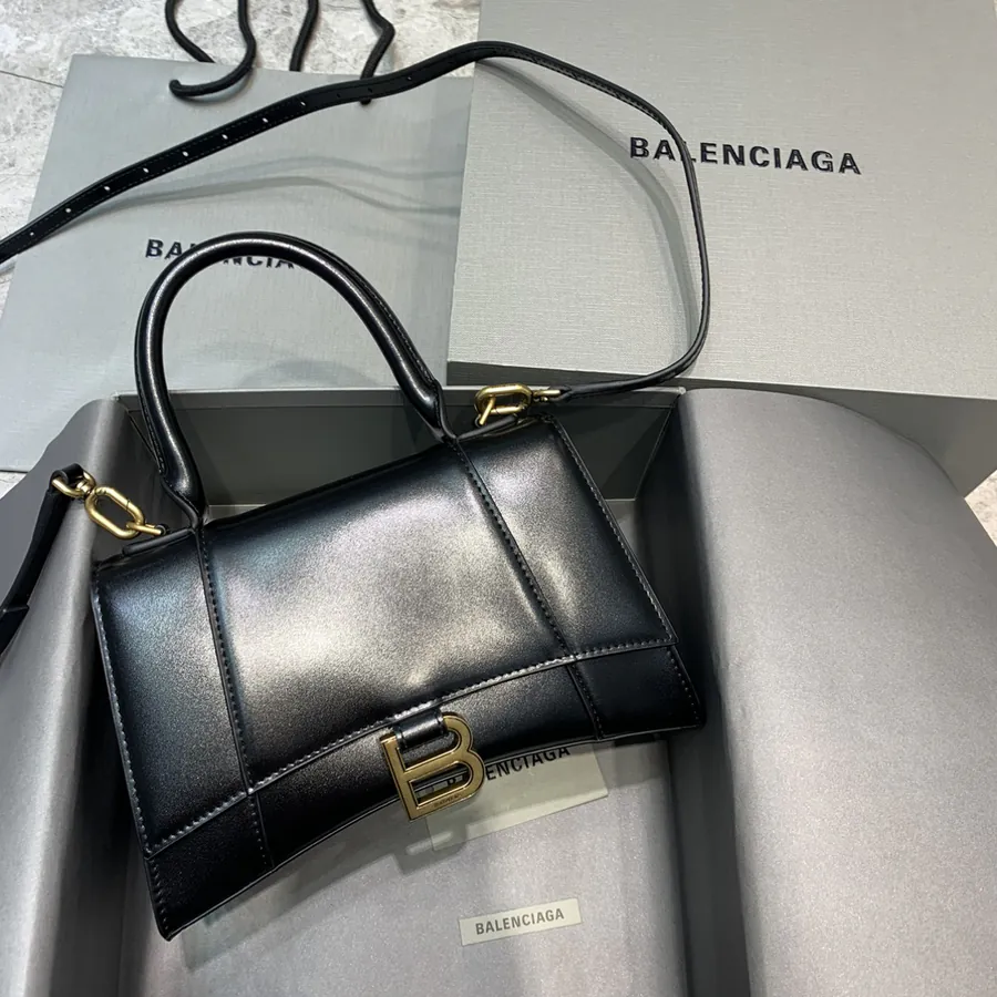 Balenciaga Sandglass Bag in Black