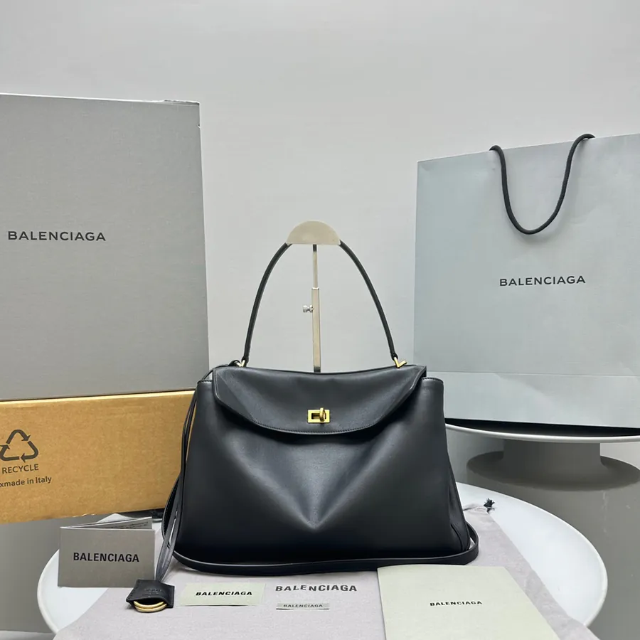 Rodeo Top Handle Bag Black Gold