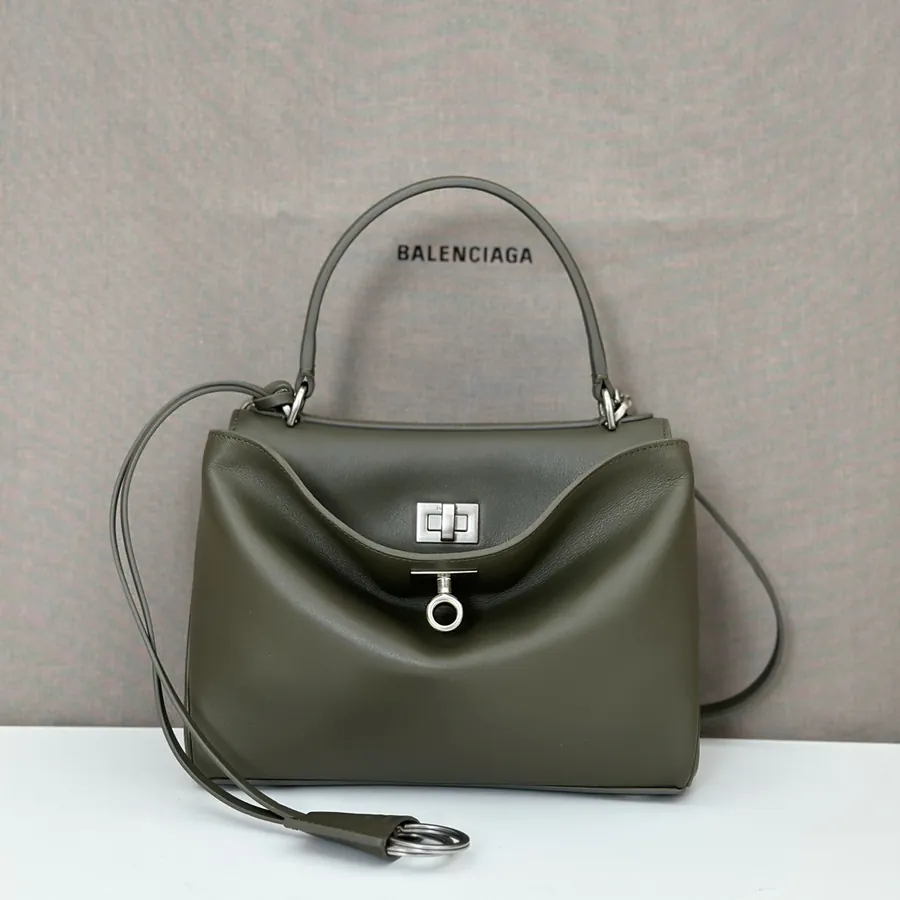 BaleNCIAGA Green Silver Buckle