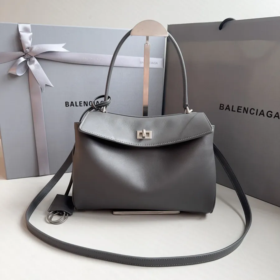 Baleenica Rodeo Luxury Bucket Bag with Grained Calfskin