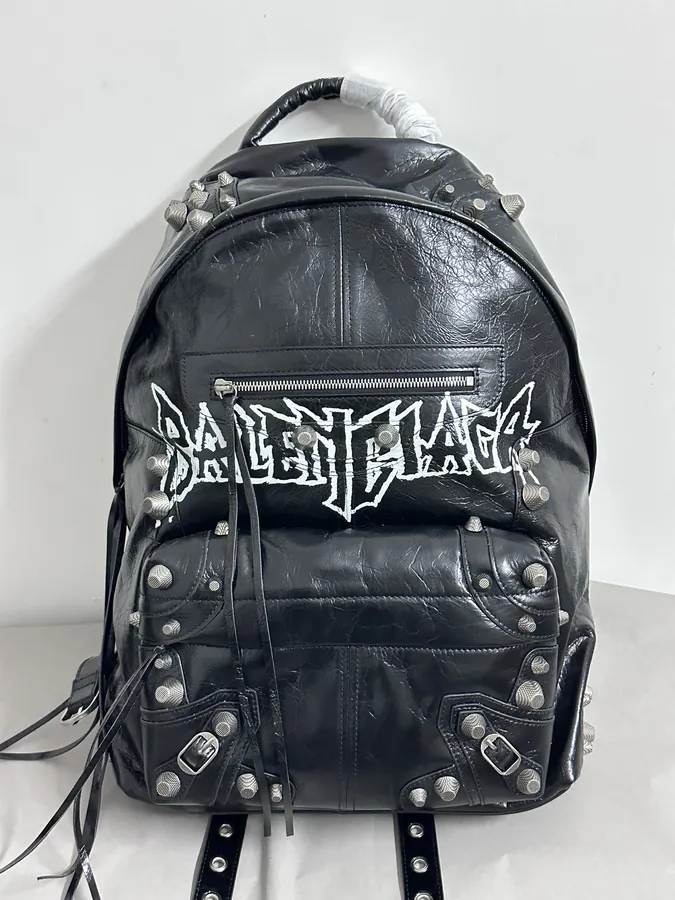 23ss Studded Graffiti Backpack from Le Cagole Series