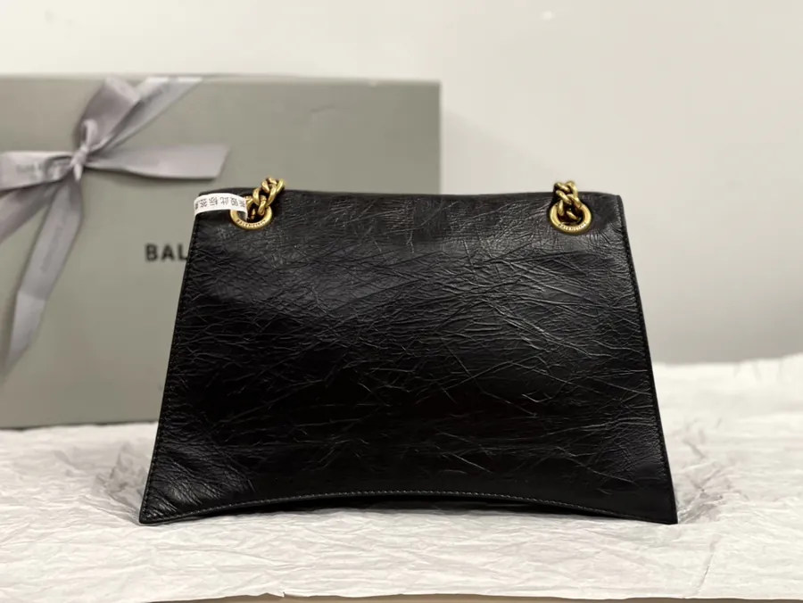 Crush Embroidered Chain Bucket Bag Medium