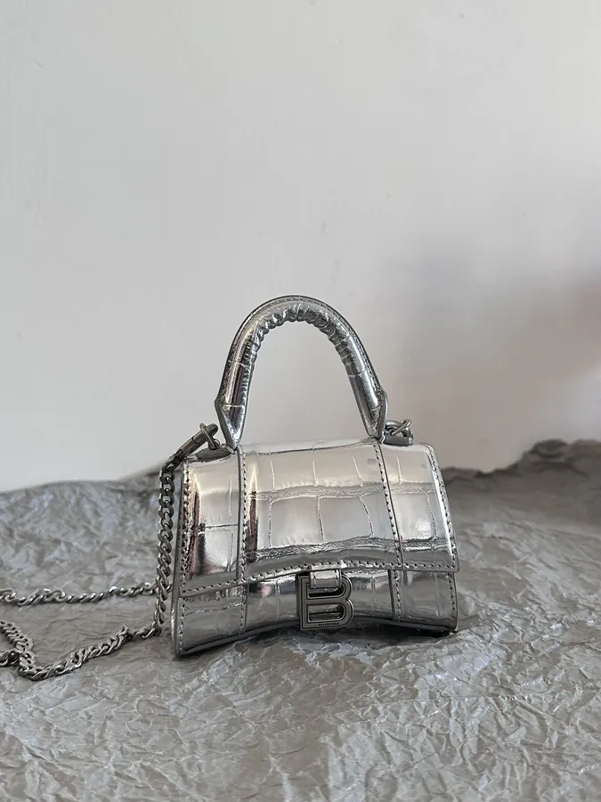 Baleenchiag* Sand漏 Bag | Mini Crocodile Skin Lip Bag