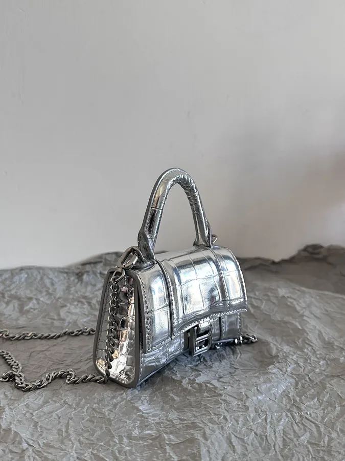 Baleenchiag* Sand漏 Bag | Mini Crocodile Skin Lip Bag