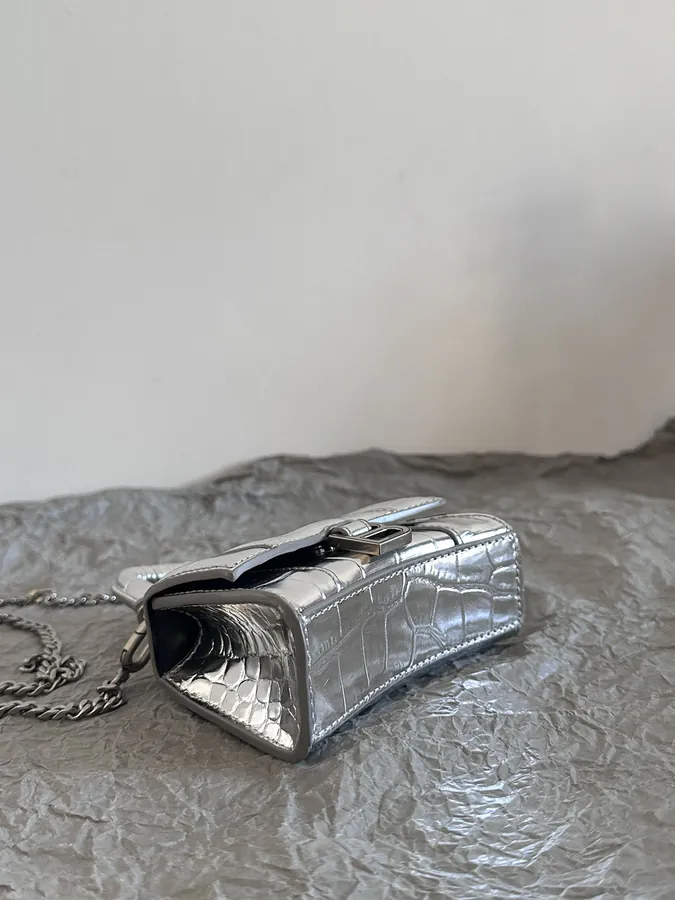 Baleenchiag* Sand漏 Bag | Mini Crocodile Skin Lip Bag