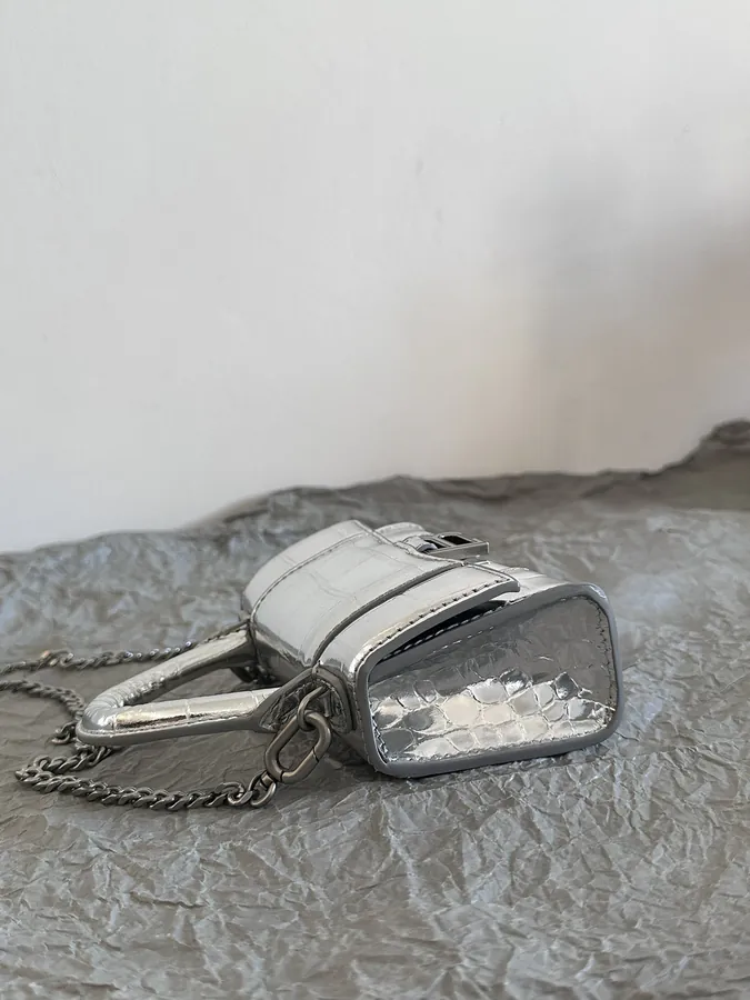 Baleenchiag* Sand漏 Bag | Mini Crocodile Skin Lip Bag