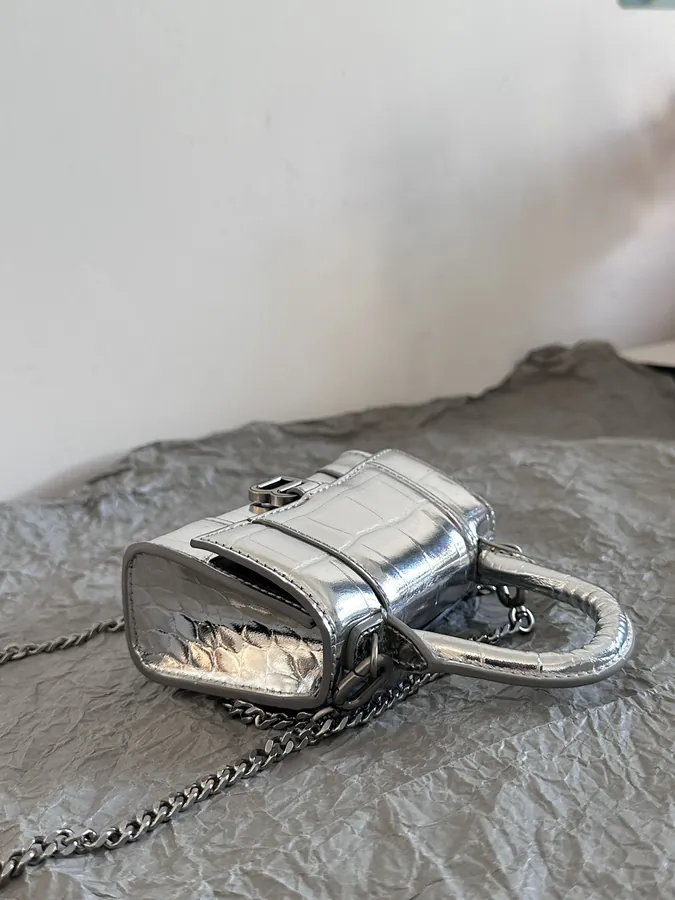 Baleenchiag* Sand漏 Bag | Mini Crocodile Skin Lip Bag