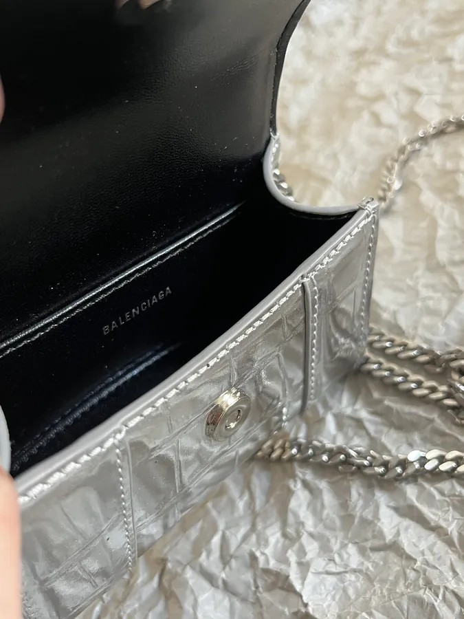 Baleenchiag* Sand漏 Bag | Mini Crocodile Skin Lip Bag
