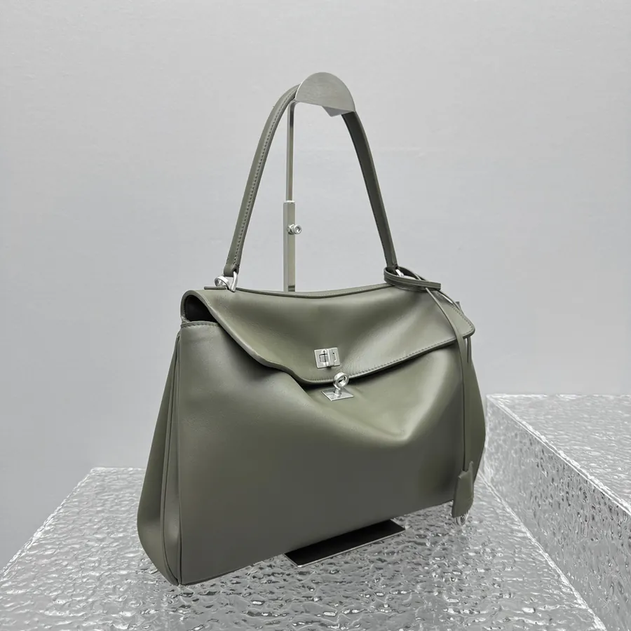 BaleNCIAGA Rodéo Handbag Medium Olive Green