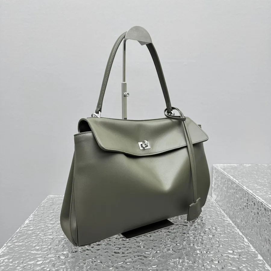 BaleNCIAGA Rodéo Handbag Medium Olive Green
