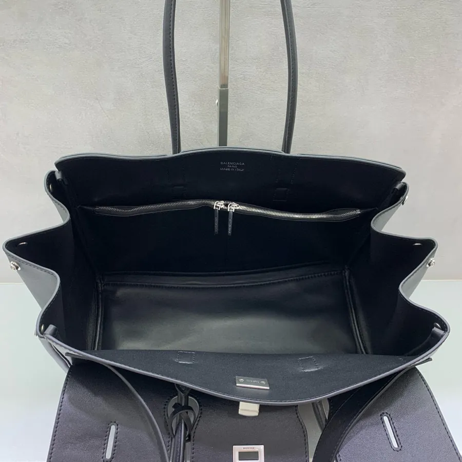 Large Bel Air Handbag with Black Silver