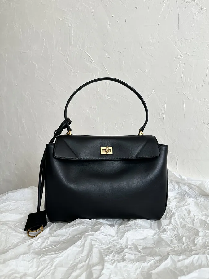 BA1ENCIAGA Rodeo Black Gold Mini