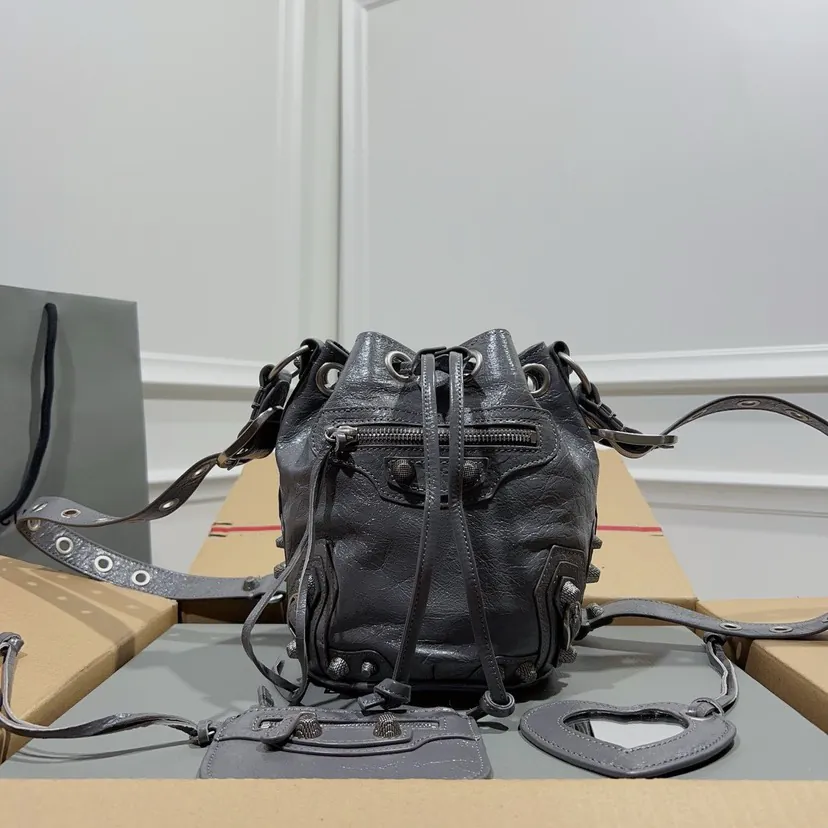 Alenya New Mini Bucket Bag Deep Gray