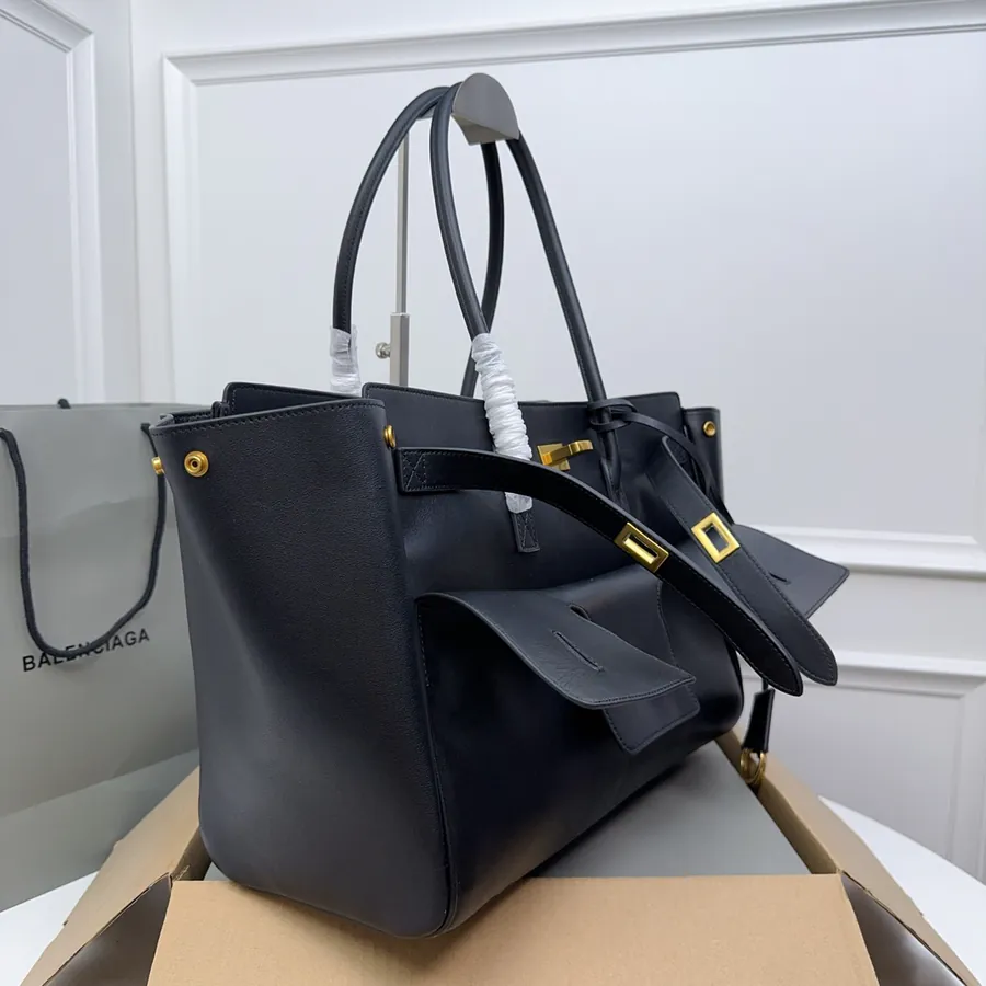 Balenciaga Bel Air Midsize Black Zipper Handbag