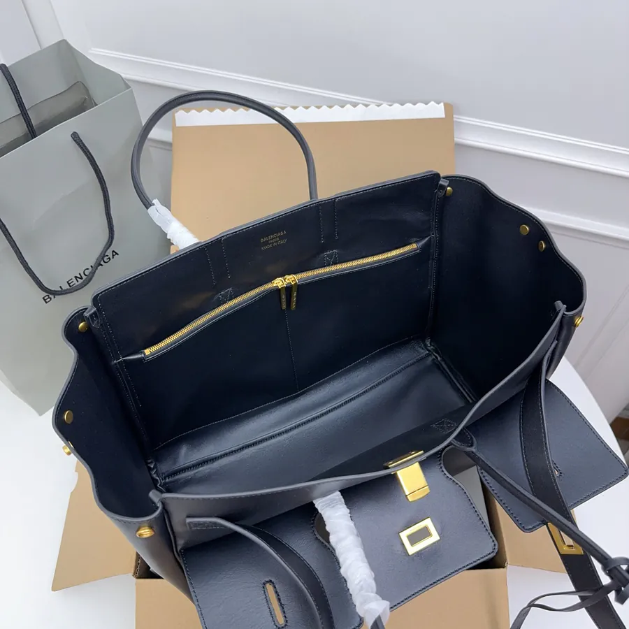 Balenciaga Bel Air Midsize Black Zipper Handbag