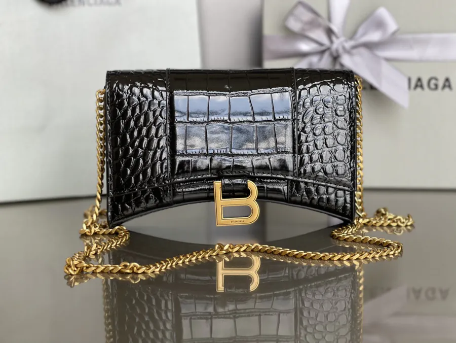 Balenciaga Sand漏 Bag with Gold Clasp