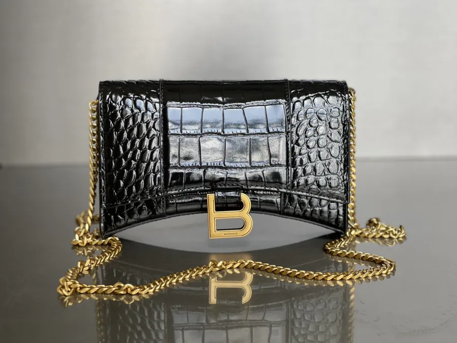 Balenciaga Sand漏 Bag with Gold Clasp