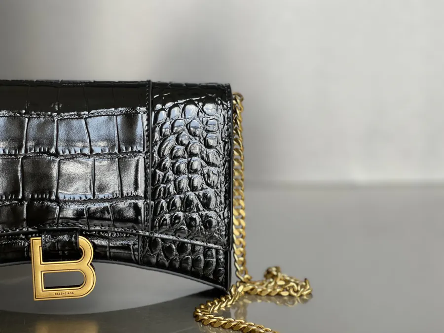 Balenciaga Sand漏 Bag with Gold Clasp