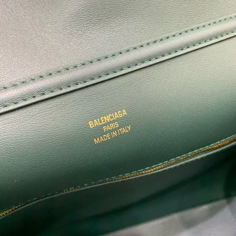 BaleNCiaga Rodeo Bag Medium Size,孔雀绿, Gold Zip