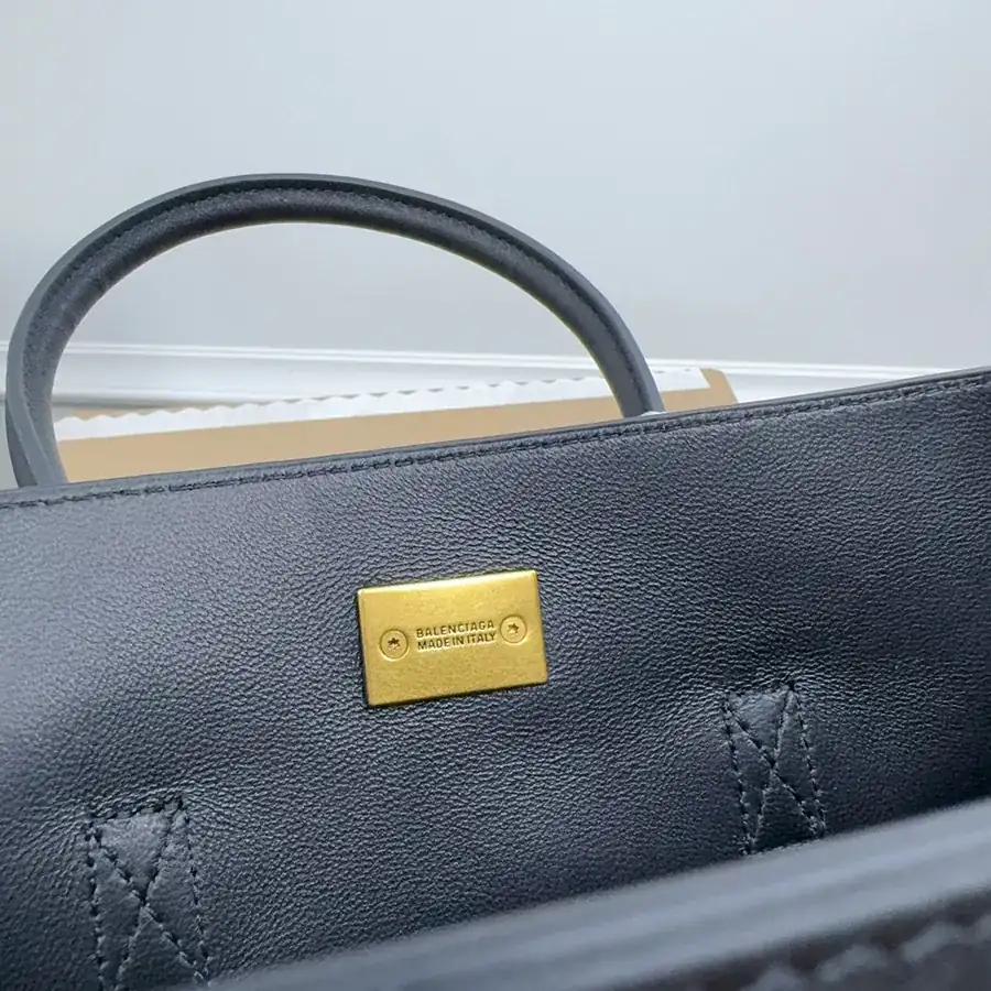Small Black Gold Clasp Bel Air Handbag