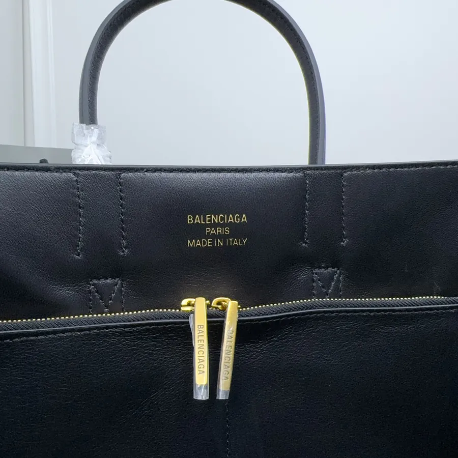 Small Black Gold Clasp Bel Air Handbag