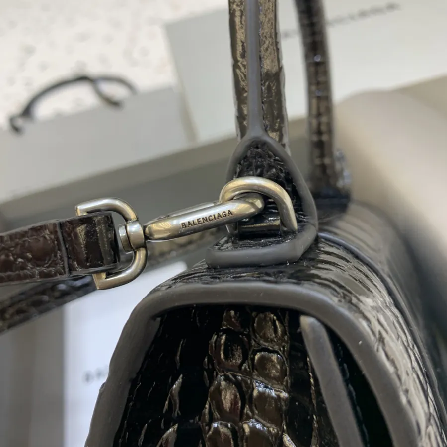 Balenciaga Mini Sandglass Bag with Silver Buckle