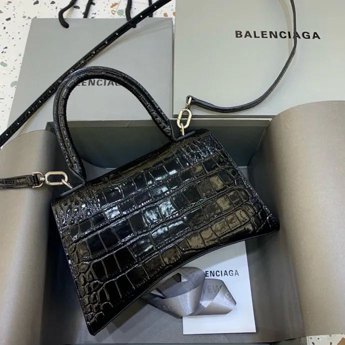 Balenciaga Mini Sandglass Bag with Silver Clasp