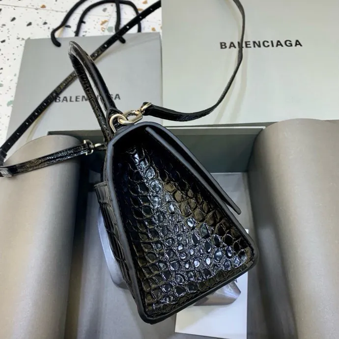 Balenciaga Mini Sandglass Bag with Silver Clasp