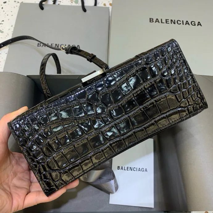 Balenciaga Mini Sandglass Bag with Silver Clasp