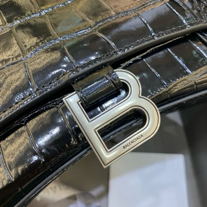 Balenciaga Mini Sandglass Bag with Silver Clasp