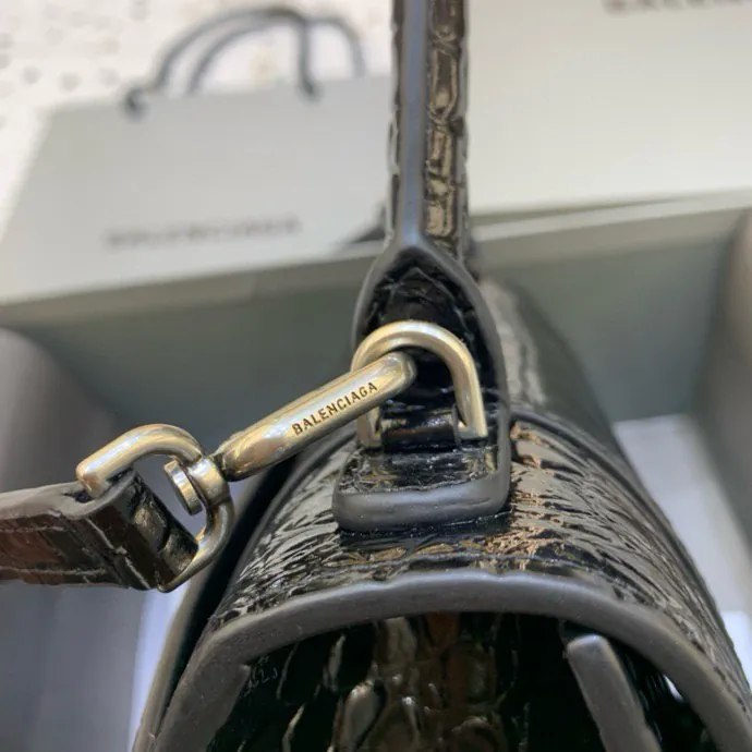 Balenciaga Mini Sandglass Bag with Silver Clasp