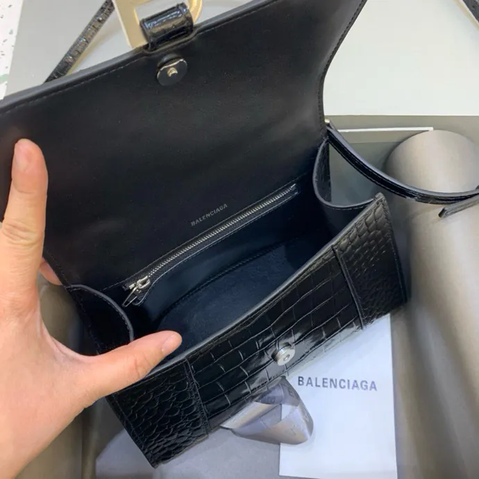 Balenciaga Mini Sandglass Bag with Silver Clasp