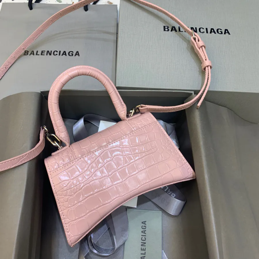 Balenciaga Mini Sandglass Bag with Silver Clasp