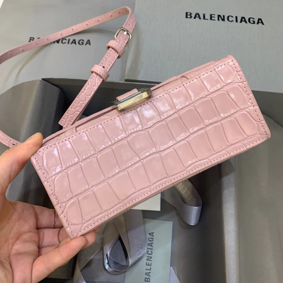 Balenciaga Mini Sandglass Bag with Silver Clasp