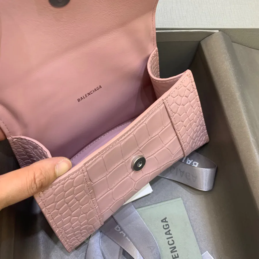 Balenciaga Mini Sandglass Bag with Silver Clasp