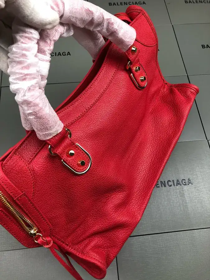 Balenciaga Red Bucket Bag with Tassels