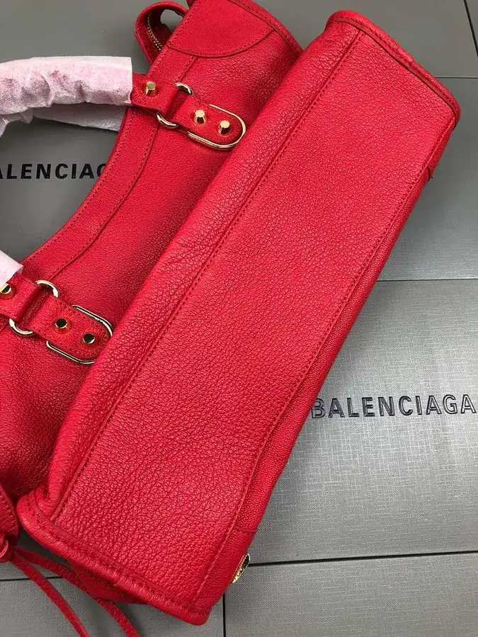 Balenciaga Red Bucket Bag with Tassels
