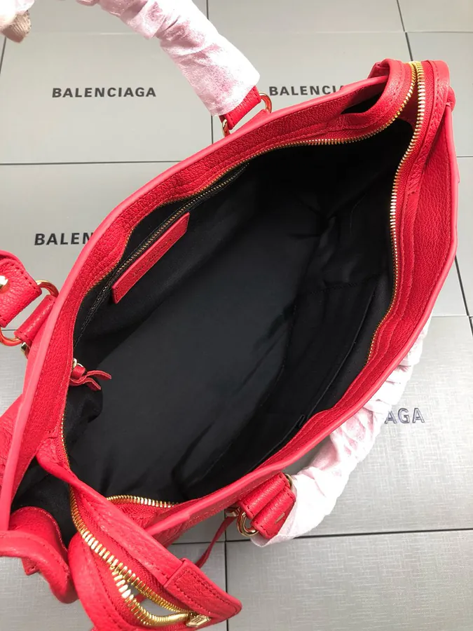 Balenciaga Red Bucket Bag with Tassels