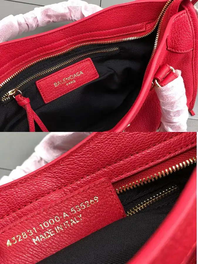 Balenciaga Red Bucket Bag with Tassels